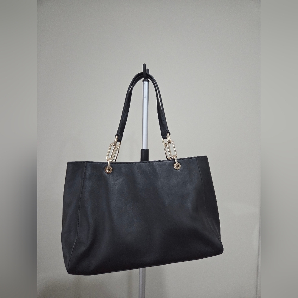 kate spade New York Black Leather Shoulder Bag with Gold Hardware - Picture 3 of 9